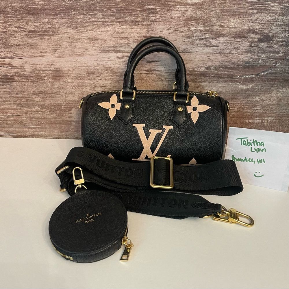 💕SOLD💕 Louis Vuitton Papillon Bicolor Monogram Empreinte Black Beige M45980